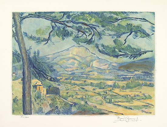 Appraisal: PAUL C ZANNE after La Montagne Sainte-Victoire Color aquatint -