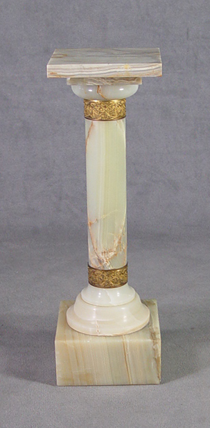 Appraisal: Marble Ormolu Pedestal Early th Century Turned cylindrical shaft with