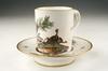 Appraisal: CUP AND SAUCER - A Hochst cup and socketed saucer