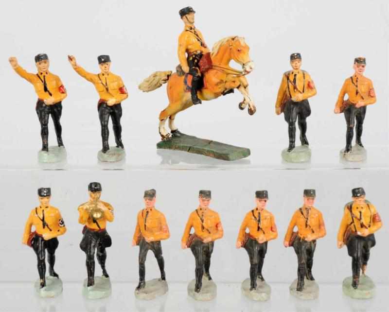 Appraisal: Lot of Elastolin Covered Wagon Other Soldiers Includes a group