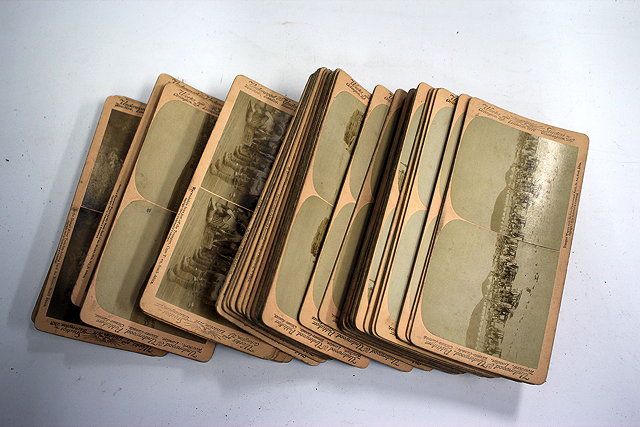 Appraisal: APPROXIMATELY STEREOSCOPIC VIEW CARDS by Underwood Underwood depicting images from