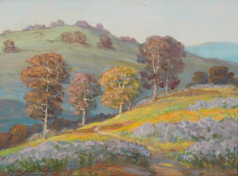 Appraisal: Clyde Leon Keller - Oregon Portland Hills Oil on canvas