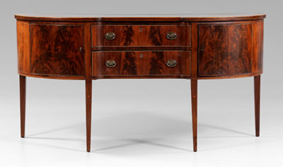 Appraisal: Maryland Federal inlaid mahogany sideboard highly figured veneers with poplar