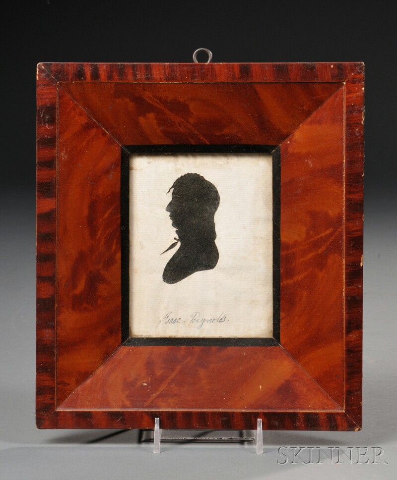 Appraisal: Silhouette Portrait of Isaac Reynolds America c hollow-cut portrait the