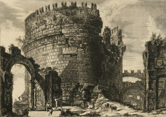 Appraisal: After Giovanni Battista Piranesi Italian - Sepolcro di Cecilia Metella