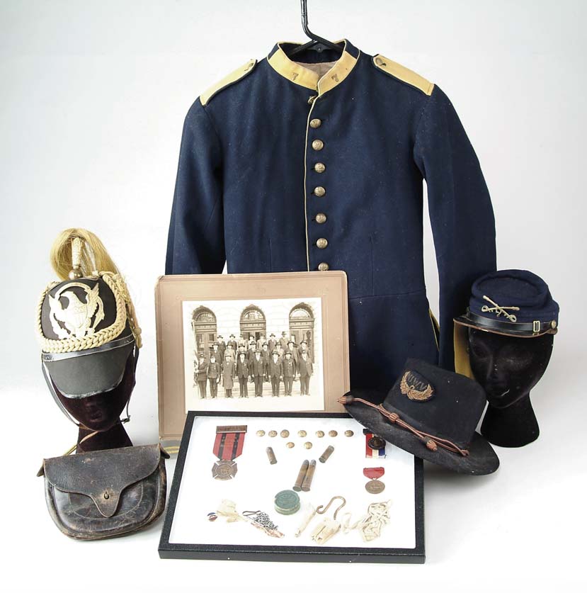 Appraisal: LARGE LOT OF CUSTER ERA TH CAVALRY UNIFORMS MATERIAL This