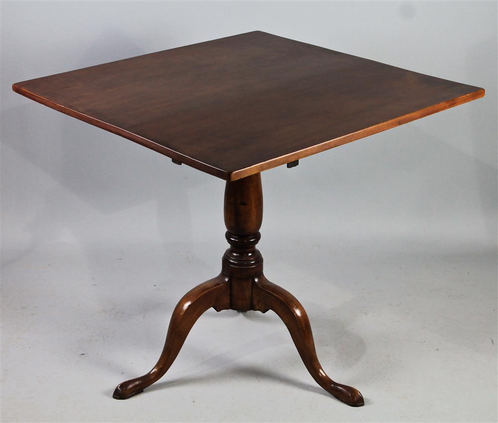 Appraisal: NEW ENGLAND QUEEN ANNE CHERRYWOOD TILT TOP TEA TABLE having