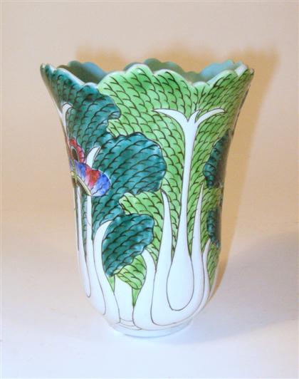 Appraisal: Chinese 'cabbage leaf' porcelain vaserubbed mark late qing dynasty