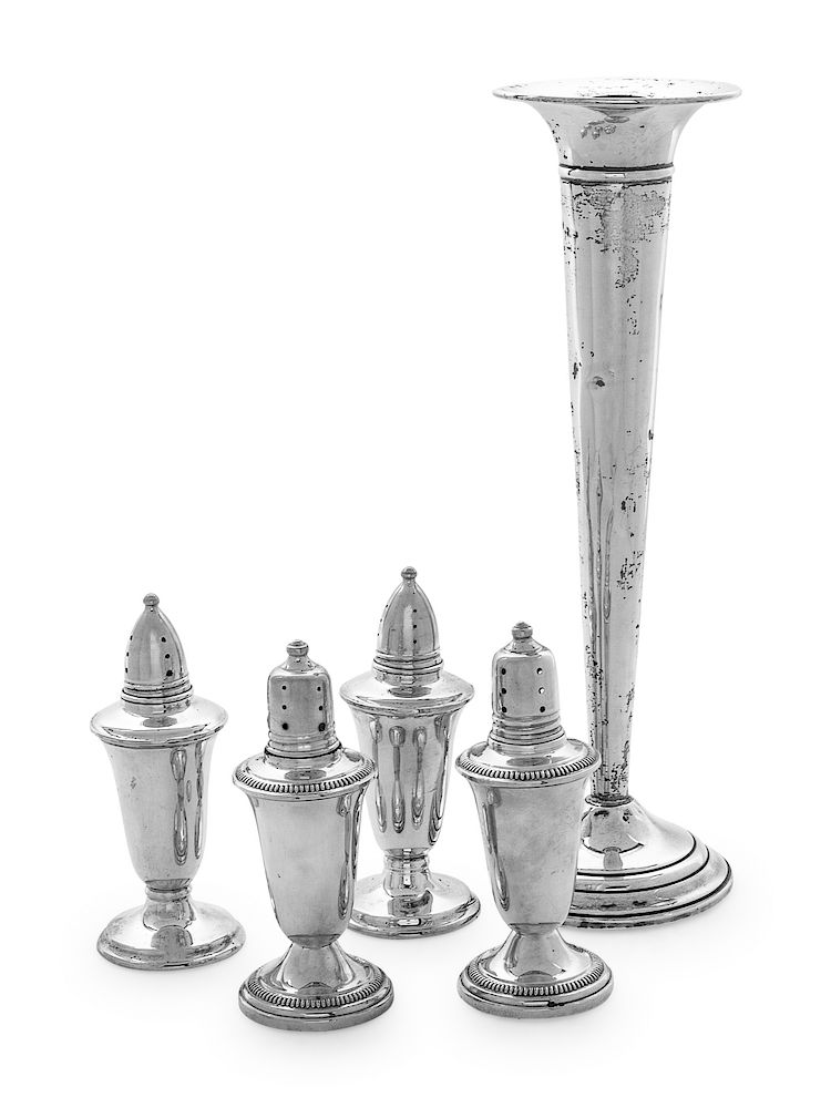 Appraisal: A Group of Five American Silver Articles Various Makers comprising