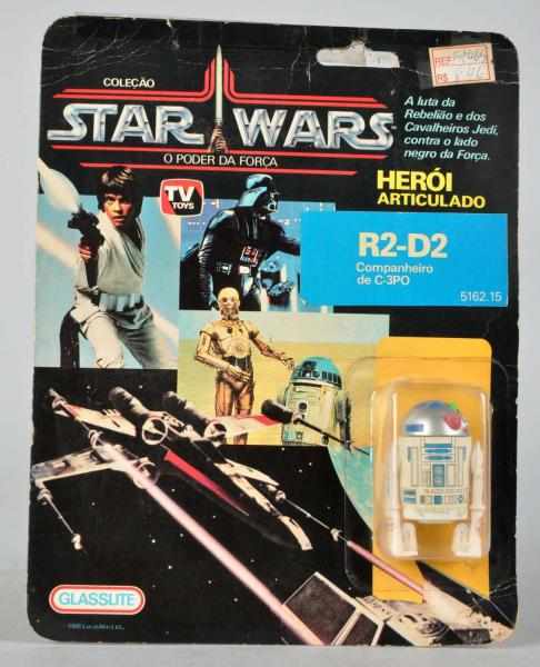 Appraisal: Star Wars Glasslite R -D Carded Figure Description Brazilian Punched