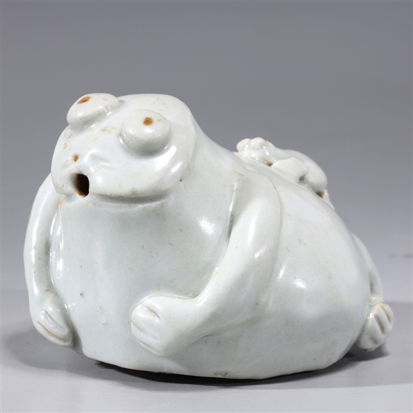 Appraisal: Unusual Korean white glazed ceramic water dropper in the form