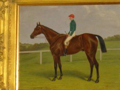 Appraisal: ENGLISH SCHOOL Late th Century Portrait of a Racehorse with