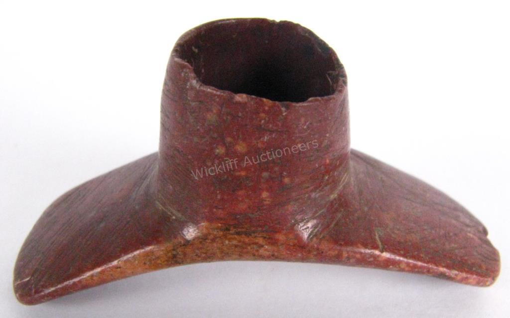 Appraisal: Hopewell Indian Stone Platform Pipe made from red Ohio Pipestone