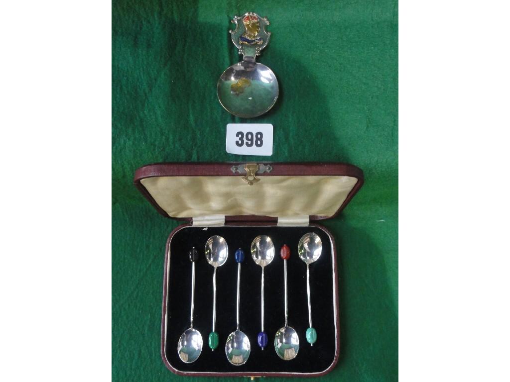 Appraisal: A cased set of six coffee spoons Sheffield by C