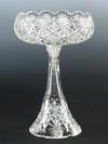 Appraisal: CUT GLASS TAZZA - American brilliant cut period bowl on