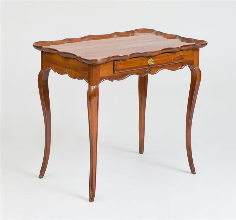 Appraisal: DANISH ROCOCO PROVINCIAL FRUITWOOD TABLE CRIRE With later dished top