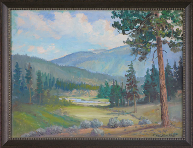 Appraisal: CLYDE LEON KELLER OIL ON PANEL Oregon - Landscape in