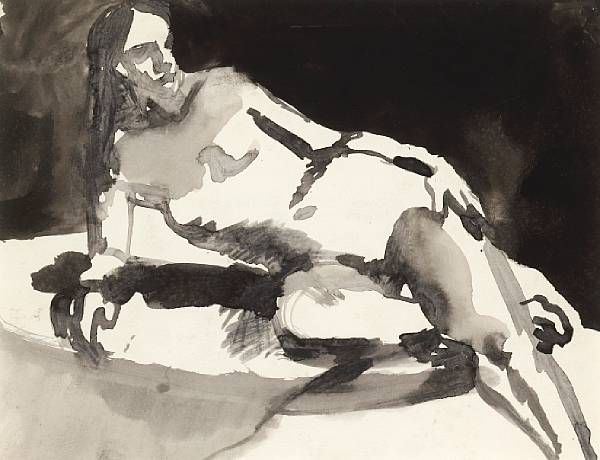 Appraisal: Elmer Nelson Bischoff American - Nude Resting on Right Arm