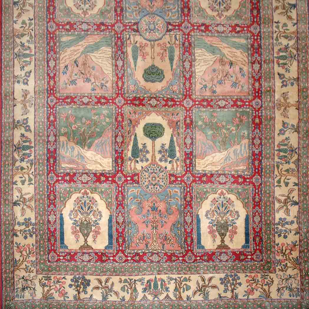 Appraisal: Kirman Carpet Southeast Iran mid th century The polychrome garden