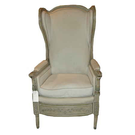 Appraisal: Louis XVI Painted Bergere a l'Oreilles Estimate -