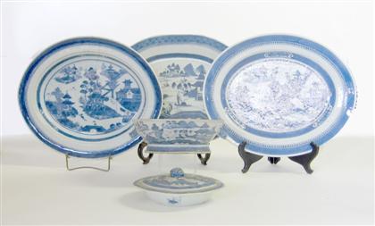 Appraisal: Group of Chinese export Canton and Nanking serving pieces th