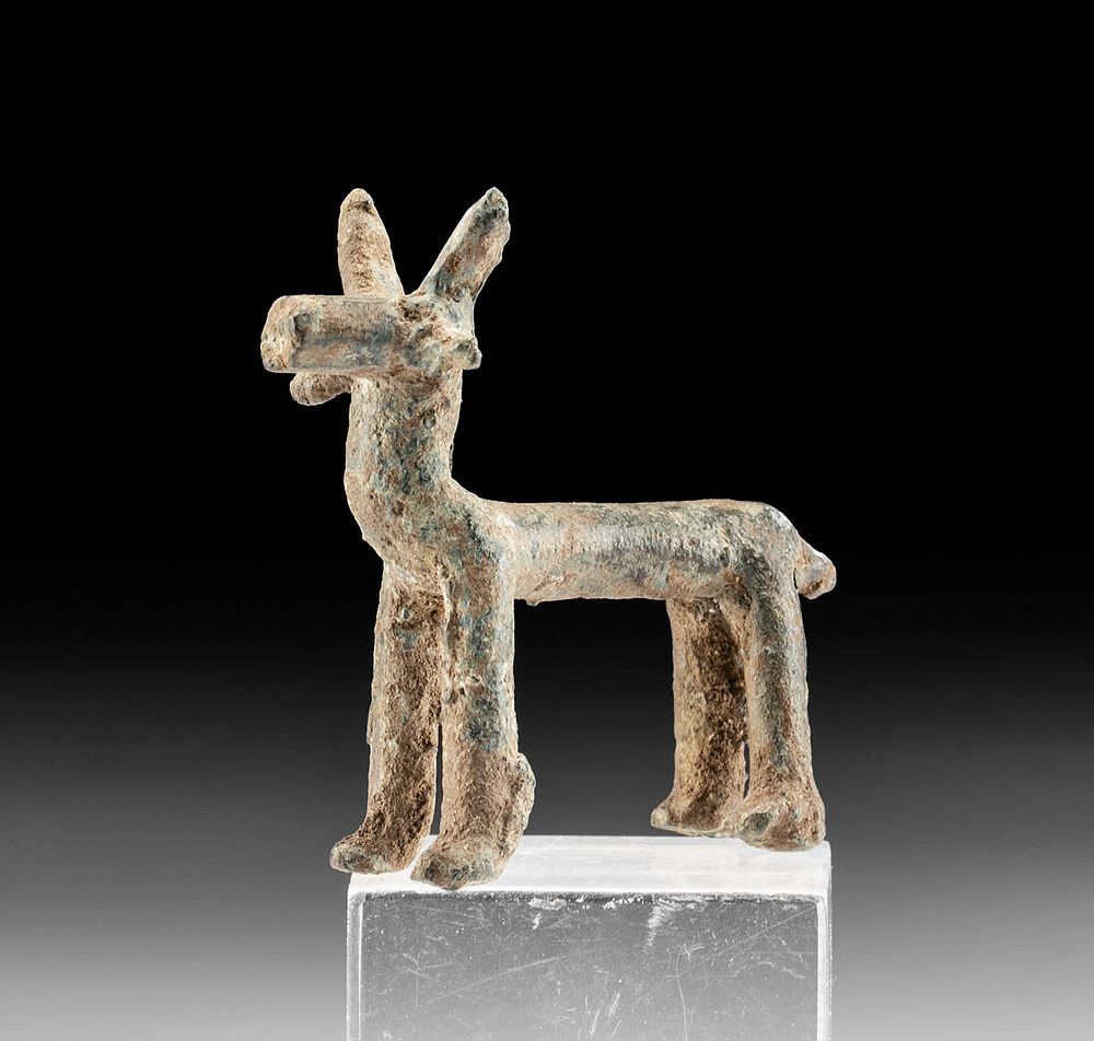 Appraisal: Miniature Luristan Leaded Bronze Deer Ancient Near East northwestern Iran