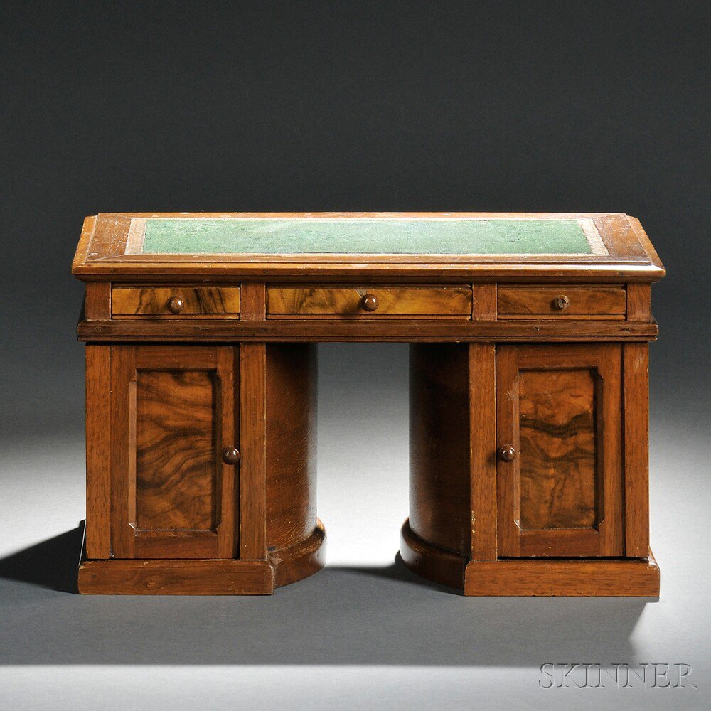 Appraisal: Wooton Walnut and Burl Walnut Standard Grade Rotary Desk Sales