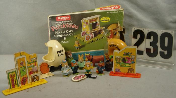 Appraisal: Playskool Richard Scarry's Puzzeltown Huckle Cats Doughnut Car and Ship