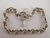 Appraisal: A white metal tests silver bracelet approx cm gms