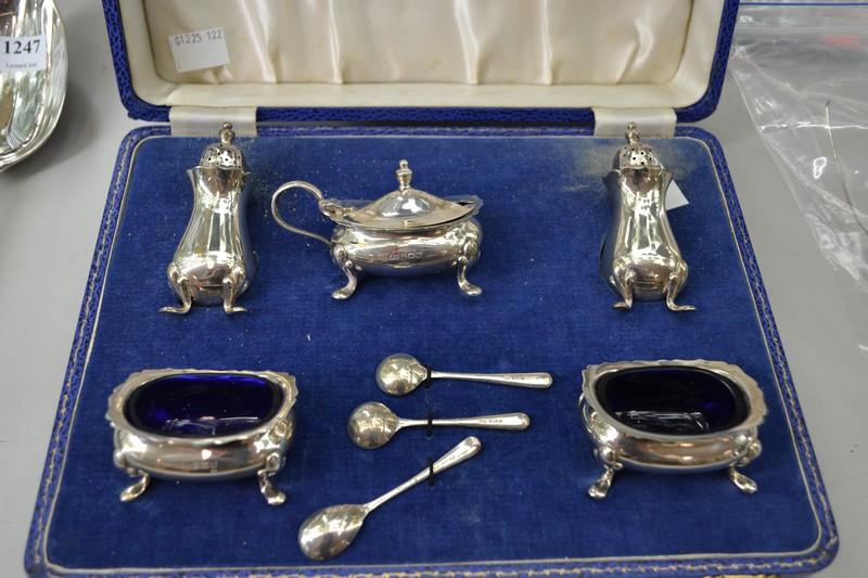 Appraisal: BOXED HARDY BROTHERS STERLING SILVER CRUET SET