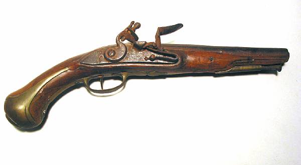 Appraisal: A French Model flintlock cavalry pistol The inch barrel in