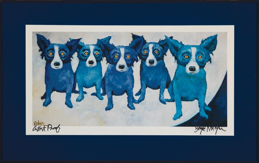 Appraisal: George Rodrigue American Louisiana - Home on the Moon lithograph