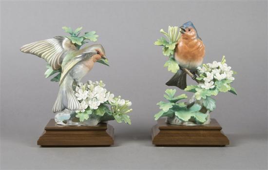 Appraisal: A Pair of Royal Worcester Dorothy Doughty Birds Chaffinches Height