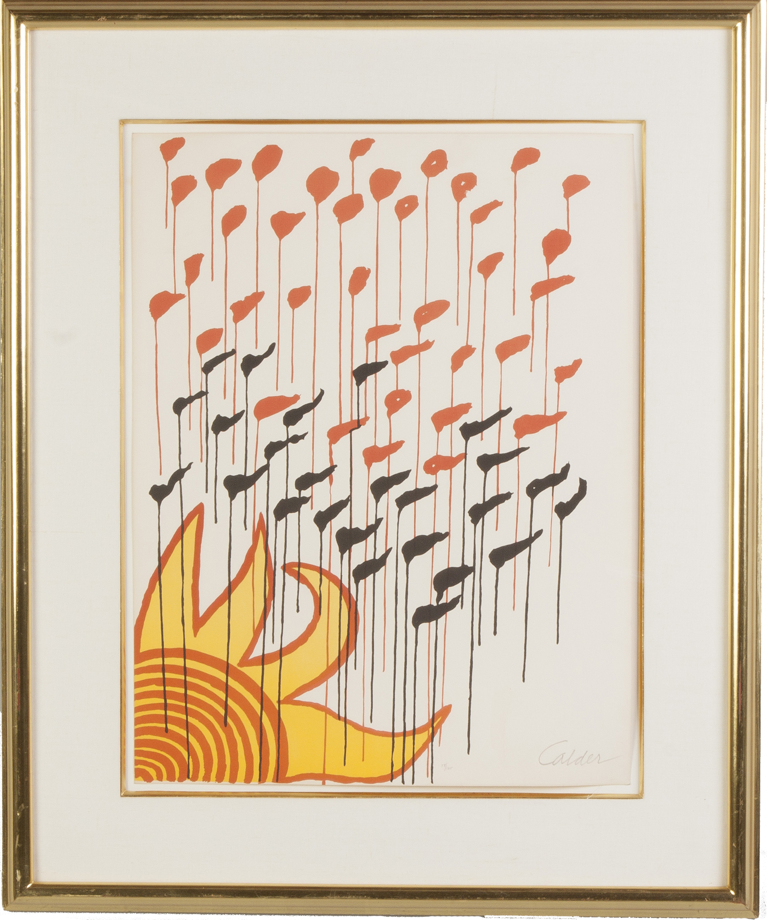 Appraisal: Alexander Calder American - Small Sun with Flags Sgn in