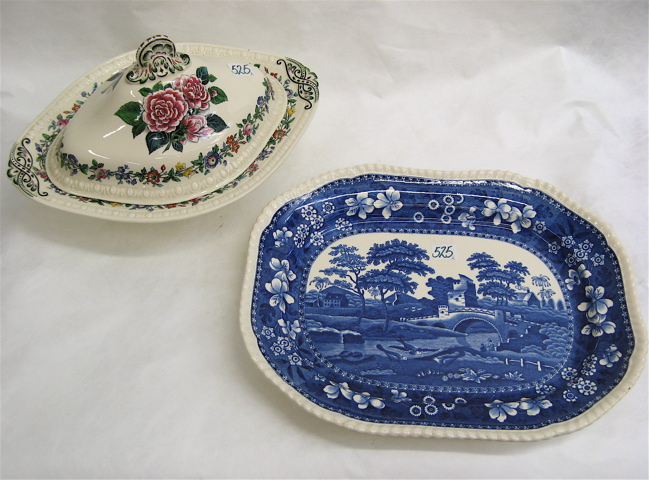 Appraisal: TWO ENGLISH IRONSTONE SERVING PIECES a Copeland Spode covered serving