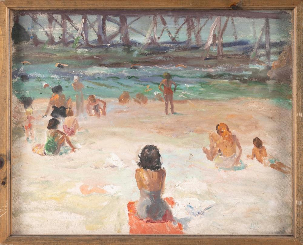 Appraisal: HARMON NEILL NEW YORK MAINE - BEACH SCENE POSSIBLY OGUNQUIT