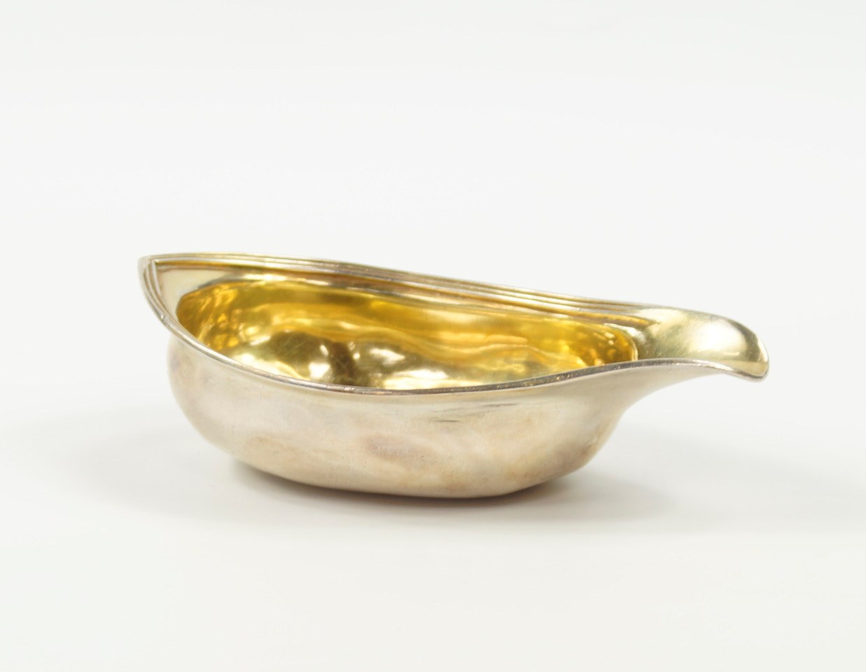 Appraisal: A George III silver pap boat gilt interior John Emes