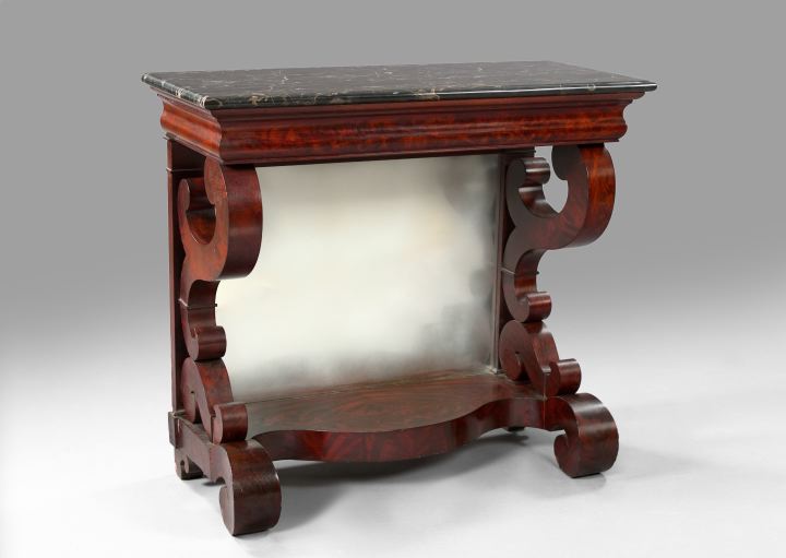 Appraisal: American Late Classical Mahogany Pier Table second quarter th century