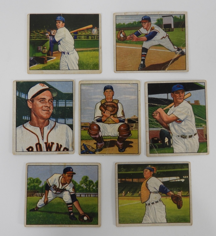 Appraisal: BOWMAN BASEBALL CARDS United States A group of Bowman baseball