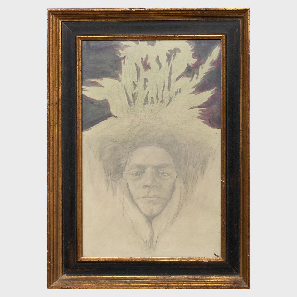 Appraisal: Austin Osman Spare - Palimpsest Pencil and watercolor on paperboard