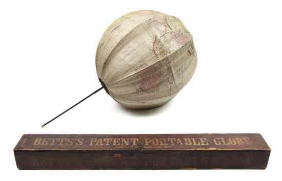 Appraisal: GLOBE BETTS'S PATENT PORTABLE GLOBE By the Queen's Royal Setters