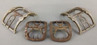 Appraisal: Shoe buckle Pair of ladies silver metal colored shoe buckles