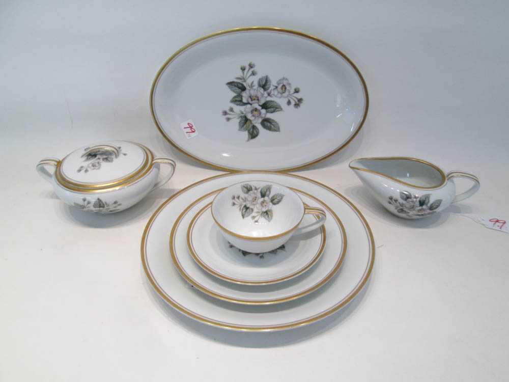 Appraisal: NORITAKE CHINA SET eighty-eight pieces in pattern comprised of dinner