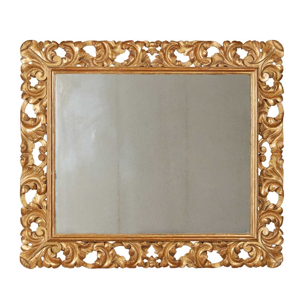 Appraisal: FLORENTINE GILTWOOD MIRROR TH CENTURY cm high cm wide