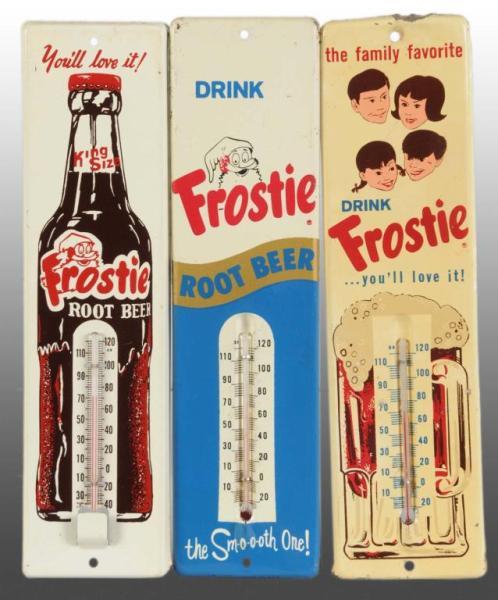 Appraisal: Lot of Frostie Root Beer Thermometers Description Metal A little