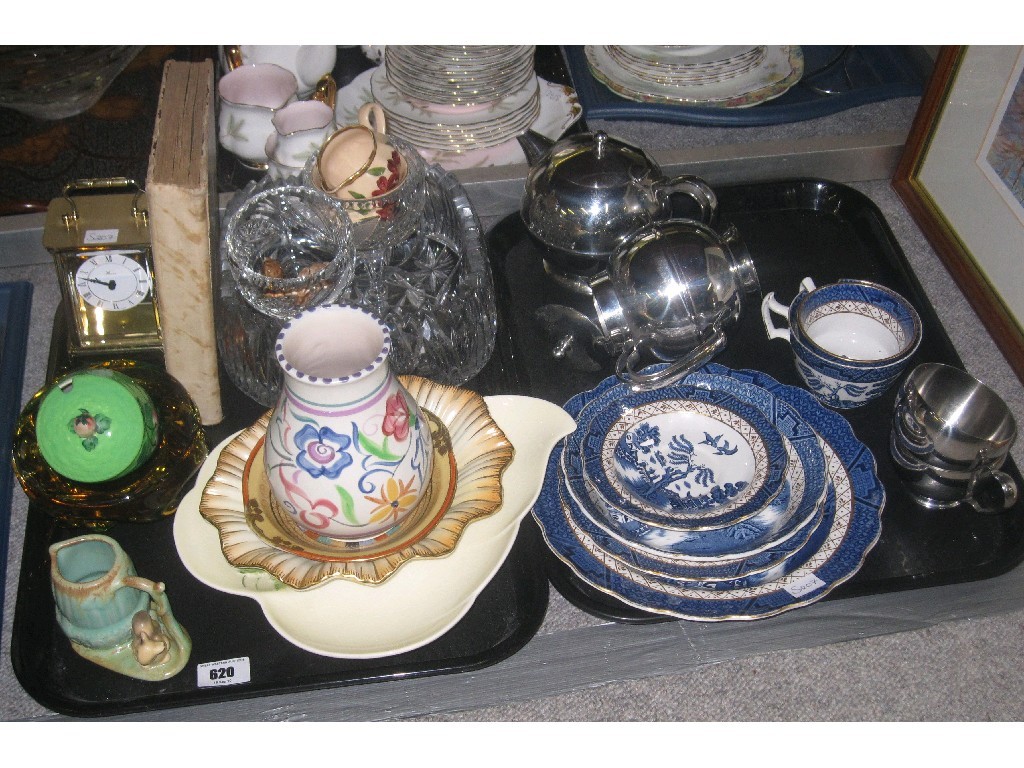 Appraisal: Lot comprising two trays of assorted ceramics and glassware to