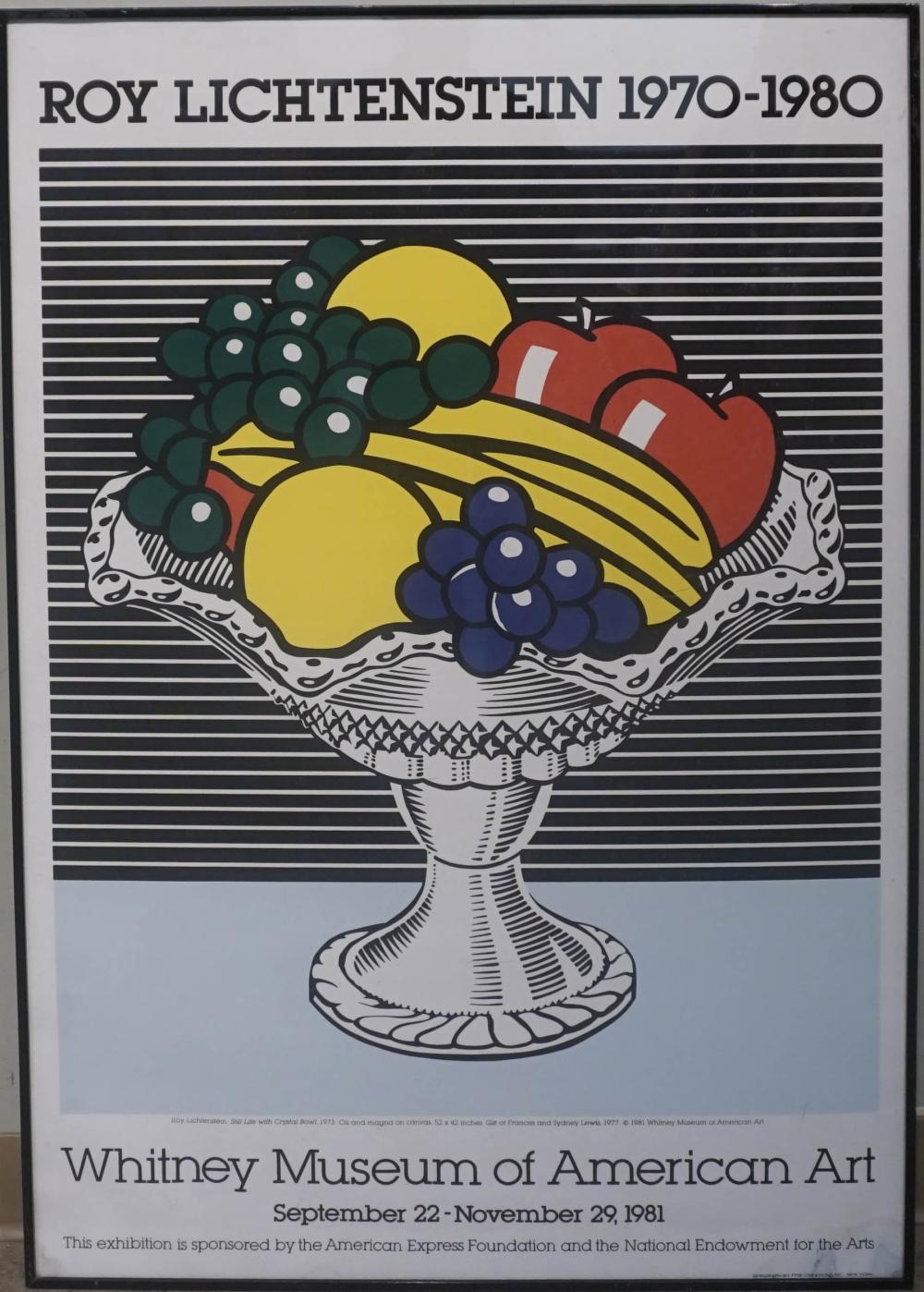 Appraisal: AFTER ROY LICHTENSTEIN AMERICAN - STILL LIFE WITH CRYSTAL BOWL