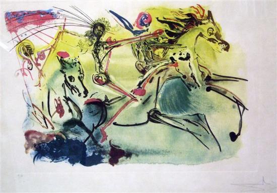 Appraisal: Salvador Dali limited edition print ' The Horsemen of the