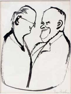 Appraisal: BEN SHAHN INK SKETCH BEN SHAHN INK SKETCH IMAGE H