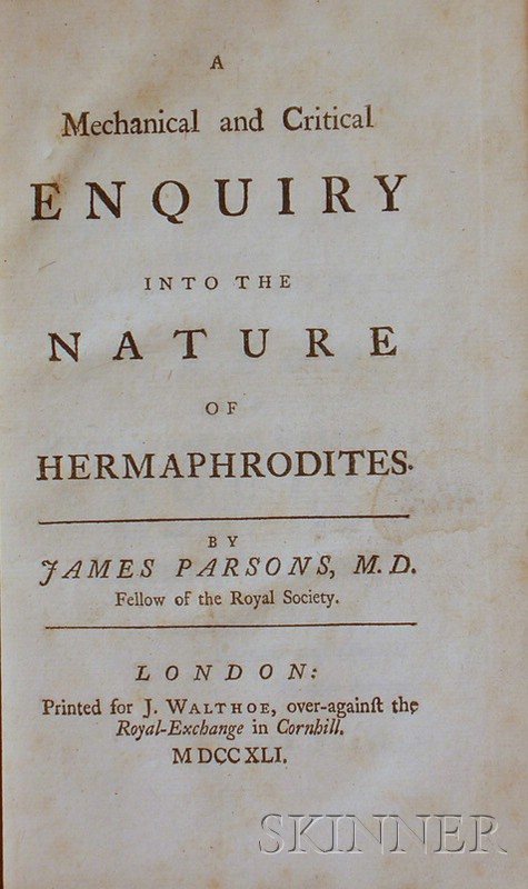 Appraisal: Medicine Parsons James - A Mechanical and Critical Enquiry into